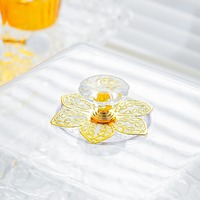 Mini boutons de tiroir en acrylique cristal, poignées décoratives dorées en plastique, quincaillerie de meubles pour armoire de rangement domestique