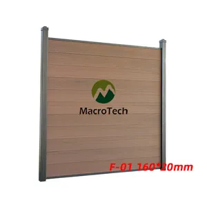 Garden Fence Plastic Security Panels 160*20MM WPC Boards Rot-Proof Easily Installable Playground Fences