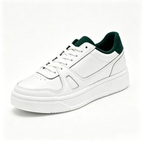 Zapatillas Deportivas Minimalistas Premium de Cuero Genuino Totalmente Blancas para Hombre, de Caña Baja, Lisas, Casuales, Clásicas para Uso Diario, OEM