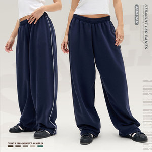 <span class=keywords><strong>Pantaloni</strong></span> <span class=keywords><strong>Eleganti</strong></span> da Donna con Stampa Logo Personalizzata, <span class=keywords><strong>Pantaloni</strong></span> <span class=keywords><strong>Blu</strong></span> a Gamba Larga con Vita Elastica, <span class=keywords><strong>Pantaloni</strong></span> Casual Estivi per Donna, <span class=keywords><strong>Pantaloni</strong></span> Larghi - Product Image 1