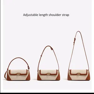 New Trend Woman Strap Canvas Luxury Handbag Mini Jeans Shoulder Bag Latest College Girls Leather Armpit Shoulder Bags For Women