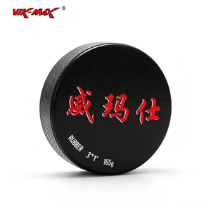 In Stock Factory Direct Vik-Max Black Ice Hockey Puck Standard <b>Rubber</b> <b>Roller</b> Hockey Puck - Product Image 4