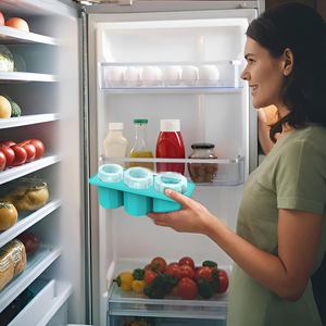 Molde de cubitos de hielo de silicona de grado alimenticio, fabricante de bandejas con tapa para taza de viaje, vaso Stanley, taza, <span class=keywords><strong>3</strong></span> cilindros de silicona huecos, molde de hielo - Product Image 6