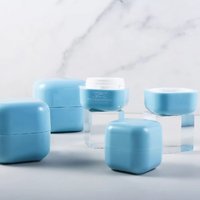 Vente en gros de mini pots carrés à double paroi en PP de 20g 30g 50g 100g sans fuite