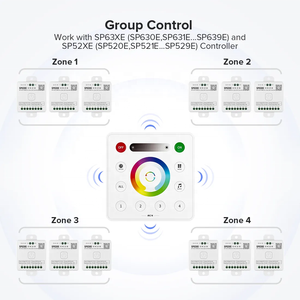 Bán hàng trực tiếp 2.4G 86 loại cảm ứng bảng điều chỉnh cho SPI điều khiển ws2812b fcob Dim CCT RGB RGBW Pixels <span class=keywords><strong>LED</strong></span> dải ánh sáng - Product Image 3