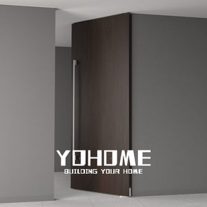 Porte intérieure sans cadre rouge de Foshan Top Manufacturer avec charnières invisibles, portes intérieures avec charnières invisibles, porte invisible apprêtée - Product Image 6