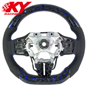 Volante deportivo personalizado de fibra de carbono forjada en azul, adecuado para Infiniti q50 Q50s Q60 Q70 G35 G37 - Product Image 3