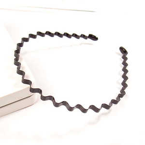 แถบคาด<span class=keywords><strong>ผม</strong></span>โลหะสำหรับผู้ชายผู้หญิงที่คาดผมฤดูใบไม้ผลิแถบคาดศีรษะกีฬาฤดูใบไม้ผลิหยักสีดำสำหรับผู้ชายและผู้หญิง - Product Image 4