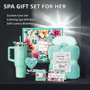 Caja de Regalo de Spa de Lujo Personalizada <span class=keywords><strong>para</strong></span> el Cuidado Personal y Recuperación, con Manta de Franela y Vaso de 40 oz, <span class=keywords><strong>para</strong></span> <span class=keywords><strong>Navidad</strong></span>, Día de la Madre - Product Image 2