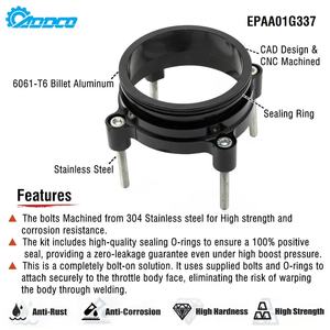 ADDCO - Адаптер впускного патрубка турбокомплекта для дроссельной заслонки DBW с диаметром 74 мм на 3-дюймовый хомут, универсальный алюминиевый переходник EPAA01G337 - Product Image 4