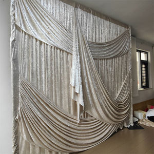 Classic Velvet Curtain <b>Panel</b> Pleated Solid Color Full Light Shading Decoration for Living Room <b>Window</b> Rod Installation - Product Image 5