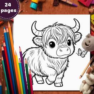 Cuaderno Espiral Personalizado con Diseño de Vaca de las Tierras Altas, Libro de Actividades Creativas y Divertidas para Niños, Servicio de Impresión Personalizada - Product Image 2