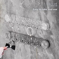 Crochet à ventouse en plastique de luxe léger Rangée ondulée Forte capacité de charge Installation murale arrière collante Salle de bain