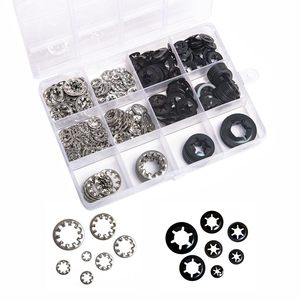 Arandelas de Bloqueo Dentadas Internas de Acero 65 Mn y Acero Inoxidable 304 con Acabado de Zinc Negro para Uso General en la Industria - Product Image 1