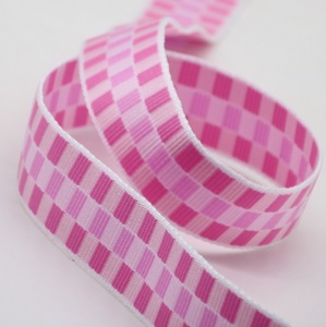 Tuyệt vời hai mặt Polyester jacquard vải rô dây đeo vành đai màu tím và trắng - Product Image 5