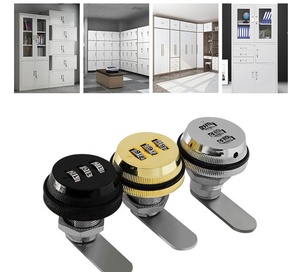New <strong>Code</strong> <strong>Lock</strong> Keyless 3 Digits Combination Password <strong>Lock</strong> Round Design <strong>Zinc</strong> <strong>Alloy</strong> Material for Cabinets - Product Image 4