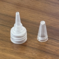 Tapa de plástico OEM con boquilla antiderrame y rosca 18/410 para botellas de productos químicos, pegamento industrial, pigmentos, tinta y líquidos.