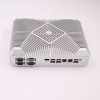 In-tel Core I3 i5 i7 caja industrial Triple pantalla PC integrado con GPIO RS232 RS485 dual LAN Fanless Industrial mini pc