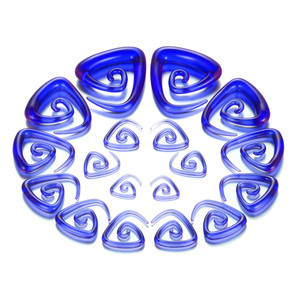 Nuevos y populares plugs acrílicos en espiral con forma de triángulo irregular para túneles de oreja, expansores, estiradores, aretes de hip-hop, calibradores, joyería de piercing con personalidad - Product Image 3