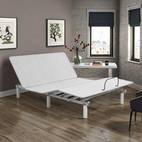 Cadre de lit réglable moderne de haute qualité, taille Queen, base de lit électrique réglable, télécommande sans fil, bois, hôtel, appartement