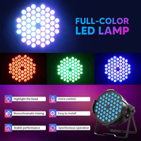 Luz LED Par RGB 3 en 1 de 54*3w con Control DMX y Sonido, Luz LED para Escenario, Luz para DJ