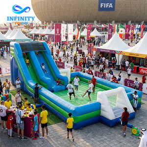 Château gonflable à thème Coupe de football en bâche PVC avec toboggan pour enfants, idéal pour <span class=keywords><strong>la</strong></span> <span class=keywords><strong>location</strong></span> événementielle - Product Image 4