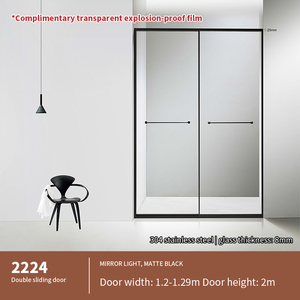 <span class=keywords><strong>Ducha</strong></span> personalizada 304 Acero inoxidable Pantalla de vidrio templado doble puerta corredera - Product Image 6