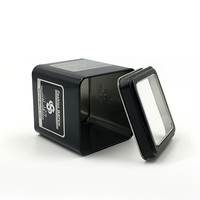 Boîte en étain, pour Bracelet, casque, disque USB, boîte d'emballage en métal, de haute qualité avec fenêtre en PVC