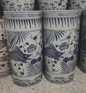 <span class=keywords><strong>Portaombrelli</strong></span> <span class=keywords><strong>in</strong></span> <span class=keywords><strong>ceramica</strong></span> a forma di cilindro di alta qualità blu e bianco <span class=keywords><strong>portaombrelli</strong></span> vaso 54cm - Product Image 3