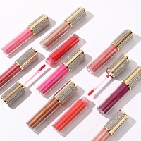 Rouge à lèvres nude 12 trous sans logo brillant à lèvres vide unique de luxe en diamant avec logo personnalisé différentes nuances