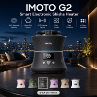 Tête d'atomiseur portable pour chicha en ABS PC de qualité supérieure avec revêtement anti-rayures, mini-conception robuste, sécurité opérationnelle, protection contre l'inclinaison, coupure automatique de l'alimentation