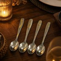 Offre Spéciale – Ensemble de Couverts Légers et Durables en Acier Inoxydable Doré, 24 Pièces (Couteaux, Fourchettes, Cuillères) pour Réceptions de Mariage et Célébrations