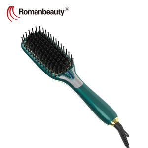Brosse à lisser ionique à 8 températures avec peigne à lisser électrique anti-brûlure et arrêt automatique pour usage domestique - Product Image 1