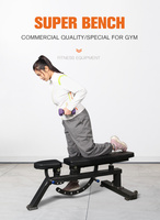 Banc de musculation réglable professionnel FID (plat/incliné/décliné) pour la musculation avec poids libres en salle de sport