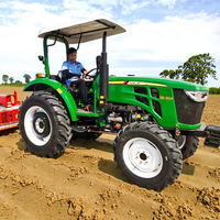 Tracteur agricole multifonction 4x4 compact avec moteur Yangdong 60 CV, transmission par engrenages, haute productivité