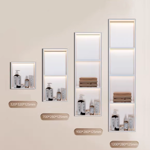 Tira de LED de tamaño personalizado, nicho de pared de acero inoxidable 304, nicho de ducha, Repisas de estantería comercial, armario de pared empotrado <span class=keywords><strong>para</strong></span> <span class=keywords><strong>sala</strong></span> de estar - Product Image 6