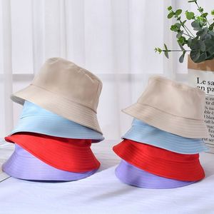 Summer Double Side Plain Cotton Custom Logo Embroidery Designer Man Women <b>Reversible</b> Fisherman Basin <b>Bucket</b> <b>Hat</b> Sun Visor - Product Image 2