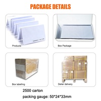 Carte RFID PVC intelligente en gros de haute qualité, 125 kHz, haute fréquence, programmable, carte NFC vierge, puce 1k, pour hôtel, couleur blanche