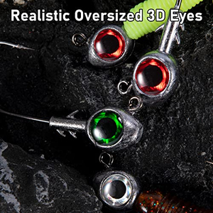 Cabezas de jig luminosas de 3.5g, 5g, 7g, 10g para pesca con señuelos de fútbol, anzuelos de jigging de acero de alto carbono con ojos de pez 3D - Product Image 2