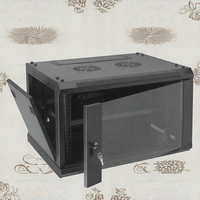 Armoire murale réseau en acier SPCC de 19 pouces, rack de serveur d'occasion avec porte en verre de 600 mm de profondeur, protection IP20, revêtement en poudre, en stock