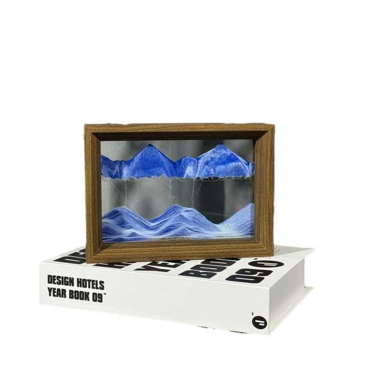 Wood Frame Sandscape Moving Sand Landscape Art Picture