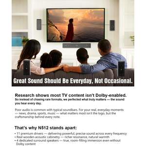 Sistema de Sonido Envolvente 5.1.2 con Subwoofer y 4 Altavoces para TV Inteligente con Cable, para Cine en Casa - Product Image 5