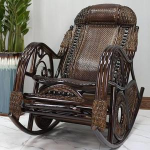 Chaise <span class=keywords><strong>à</strong></span> <span class=keywords><strong>bascule</strong></span> tissée en rotin en bois de style moderne pour salon <span class=keywords><strong>à</strong></span> la maison ou balcon chaise longue pour les loisirs - Product Image 1