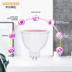 Bombilla LED Inteligente RGB Wi-Fi WOOJONG, Base MR16 y GU5.3/<span class=keywords><strong>GU10</strong></span>, 5W, Compatible con Alexa y Control Remoto, para Interiores y Exteriores, Alimentación CA - Product Image 3