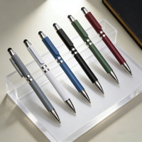 Stylo bille YF PEN 0,7 mm en plastique, encre noire, avec mécanisme rotatif et fonction tactile, idéal pour la promotion, le bureau et l'école