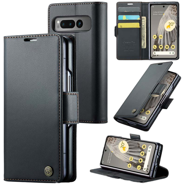 CaseMe 023 Luxury Business PU Wallet Stand & Kickstand Case for Google Pixel 7 7A 6 6A 6Pro 5 5A