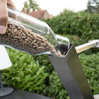 Chauffe-pellets portable en acier inoxydable au design moderne pour terrasse, foyer fusée, colonne de chauffage, allumage manuel, torche pour