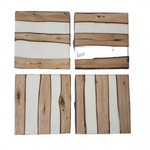 Creative Design Natural Wood and Resin Decorative Tea Coaster for Luxury Home Hotel Restaurant Tableware Mats and Pads Coasters - Product Image 1