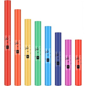 Ensemble de boomwhackers chromatiques en gros, 8 tubes sonores colorés, tubes rythmiques pour activité musicale en classe - Product Image 1