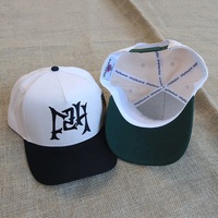 Casquette de baseball structurée à deux tons avec logo brodé 3D de haute qualité, fabriquée sur mesure pour hommes, casquette de sport à fermeture à pression en plastique